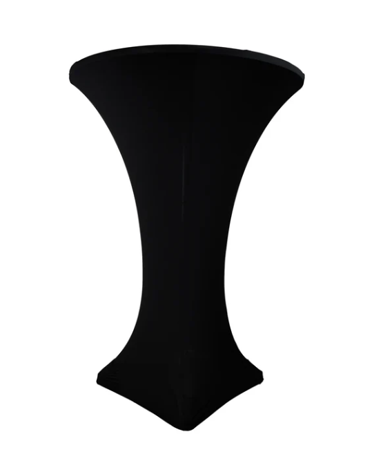 30 in Cocktail Spandex Table Cover Black
